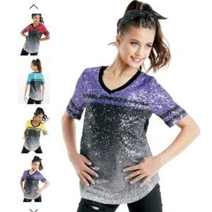 Balera SQ11137 - Ombre Sequin Performance Tee (Purple)